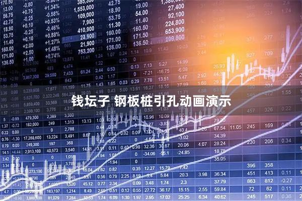 钱坛子 钢板桩引孔动画演示