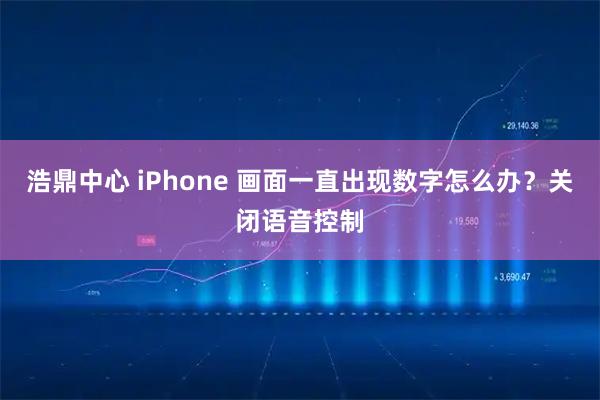 浩鼎中心 iPhone 画面一直出现数字怎么办？关闭语音控制