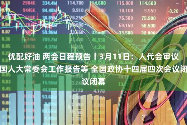 优配好油 两会日程预告丨3月11日：人代会审议全国人大常委会工作报告等 全国政协十四届四次会议闭幕